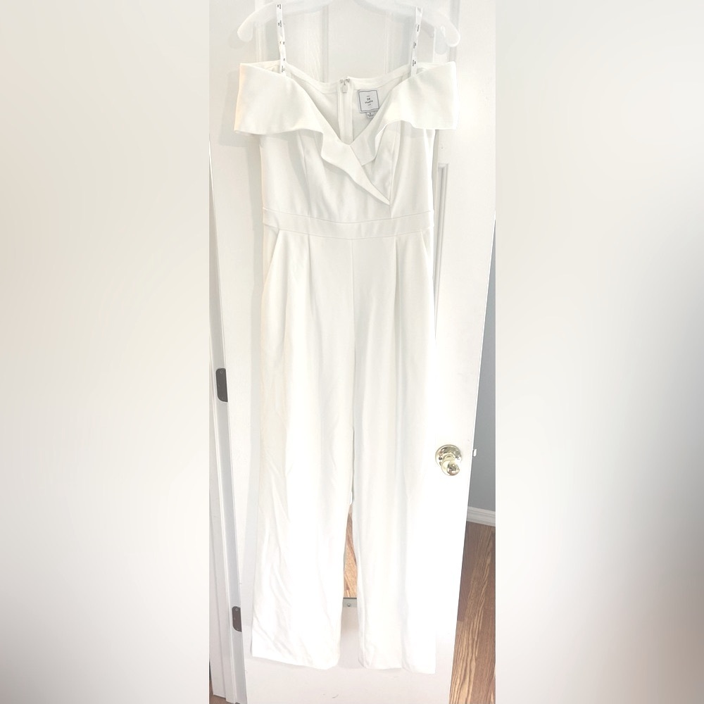 David’s Bridal White Jumpsuit